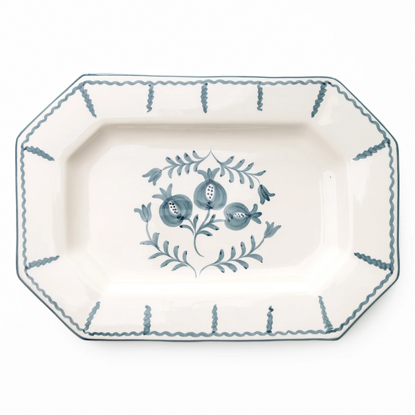 Pomegranate Trio Vine Teal Serving Platter