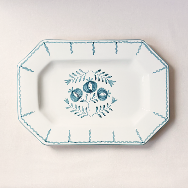 Pomegranate Trio Vine Teal Serving Platter