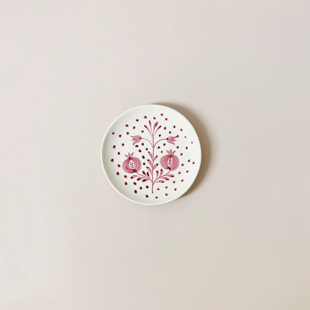 Pomegranate Duet Rose Appetizer Plate