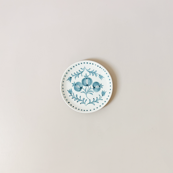 Pomegranate Trio Vine Teal Appetizer Plate