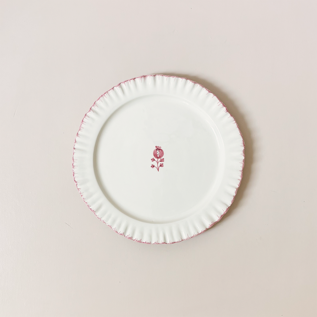 Ruffled Rose Dinner Plate