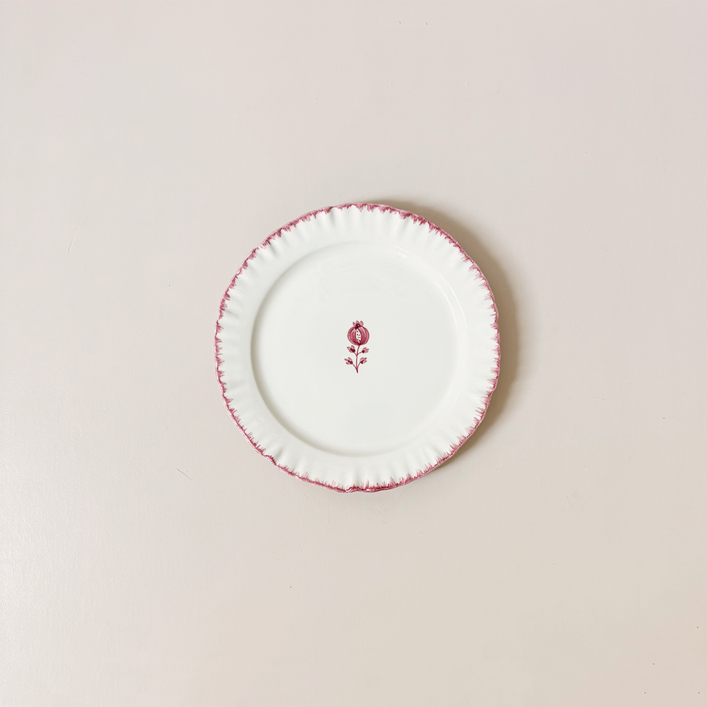 Ruffled Rose Salad Plate