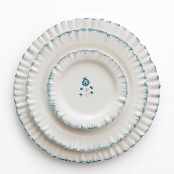 Ruffled Teal Appetizer Plate