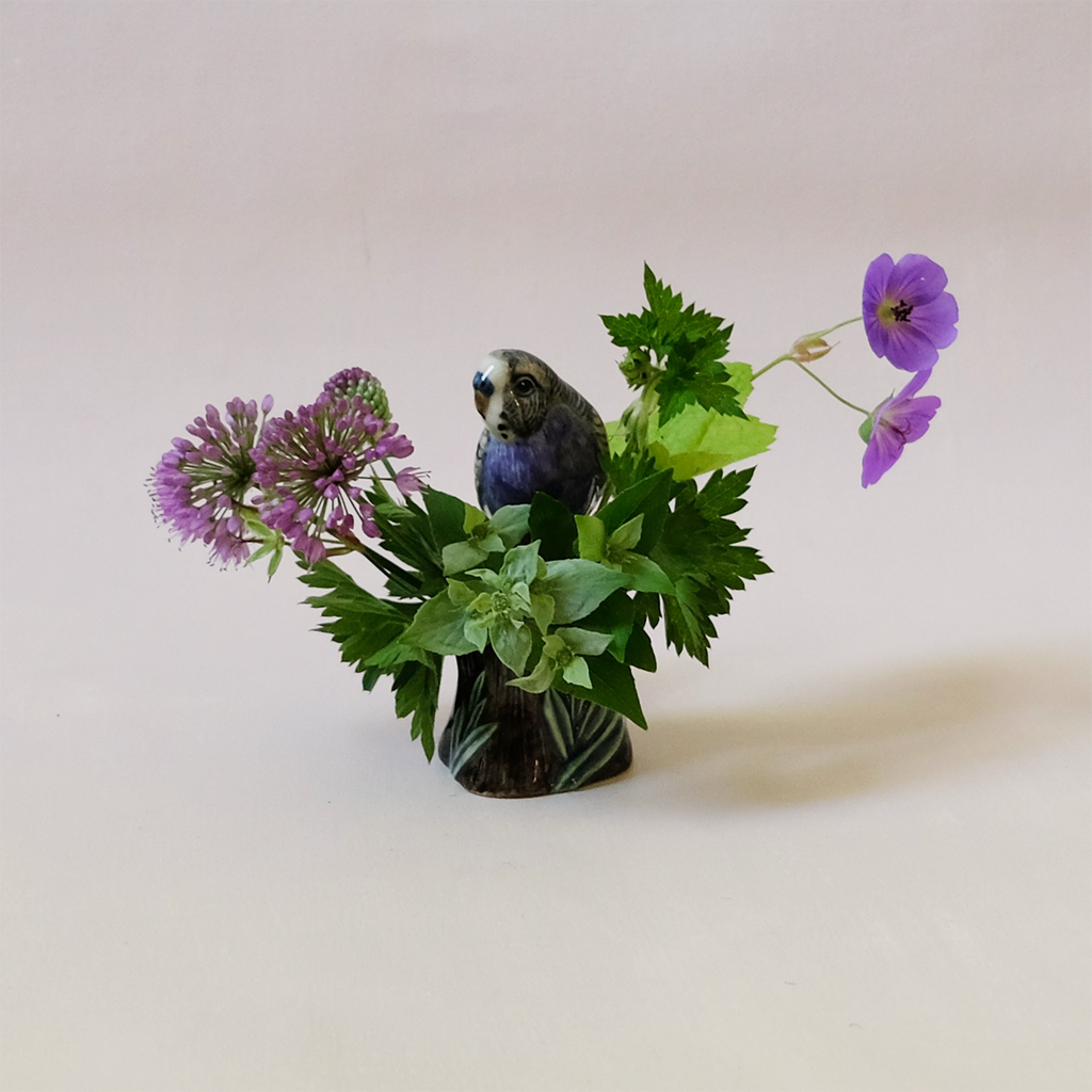 Violet Budgie Bud Vase