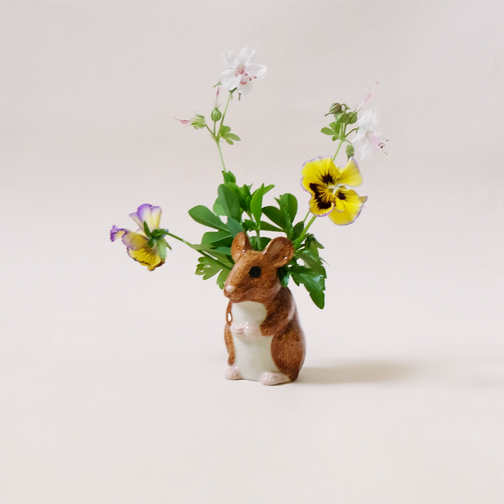 Wood Mouse Bud Vase