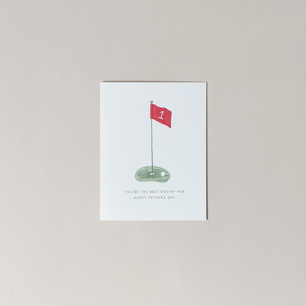 Best Dad By Par Note Card