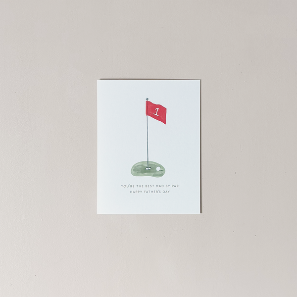 Best Dad By Par Note Card