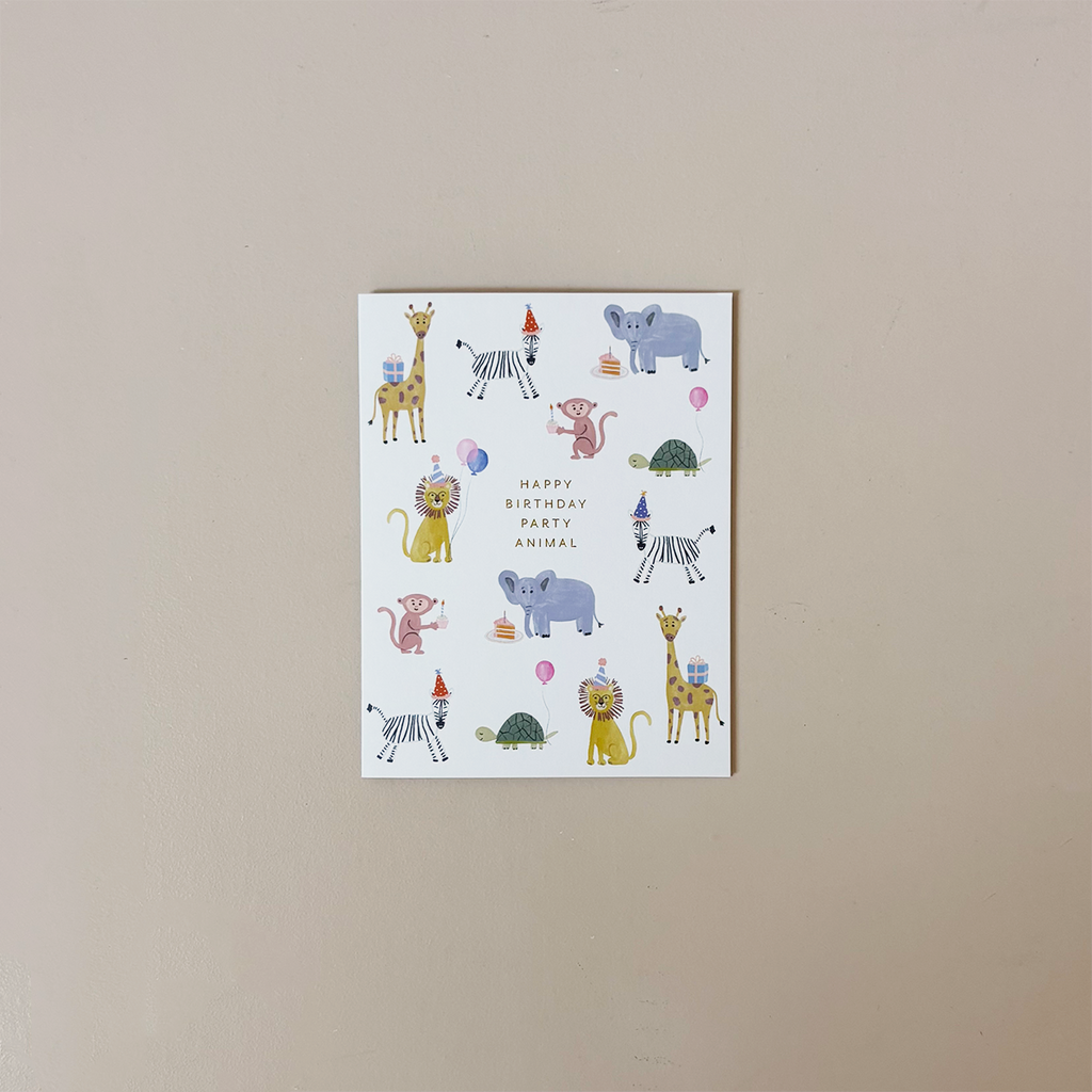 Party Animals Note Card
