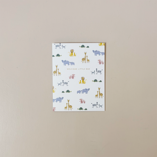 Welcome Baby Animals Note Card