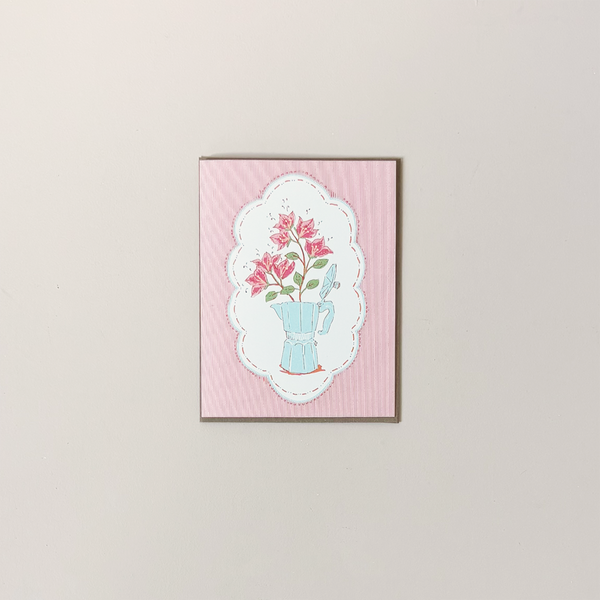 Espresso Flower Note Card