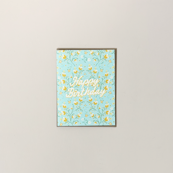 Twinning Floral Birthday Note Card