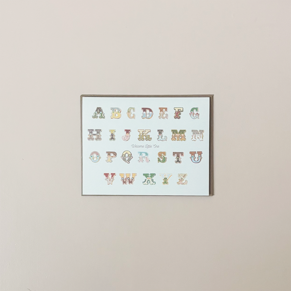 ABC Welcome Little One Note Card