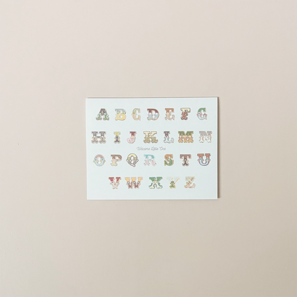 ABC Welcome Little One Note Card
