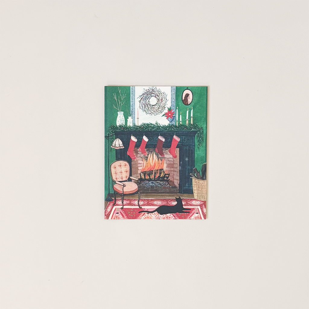 Christmas by the Fireplace Note Card