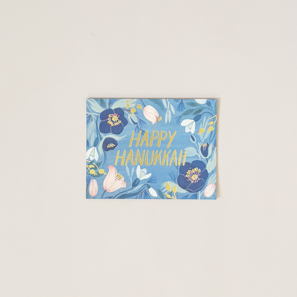 Hanukkah Flowers Note Card