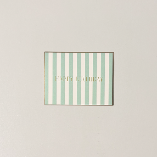 Cabana Stripe Birthday Note Card