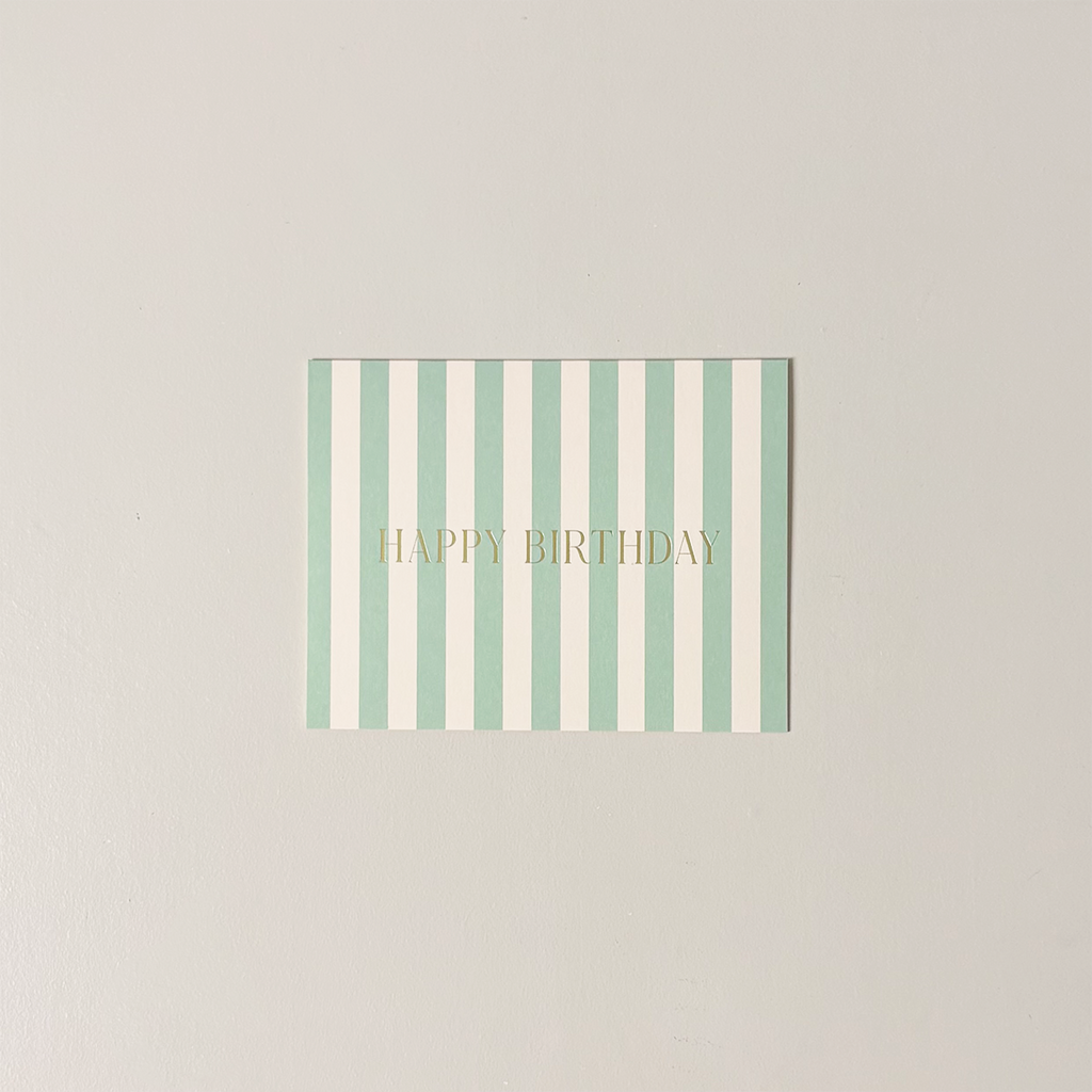 Cabana Stripe Birthday Note Card