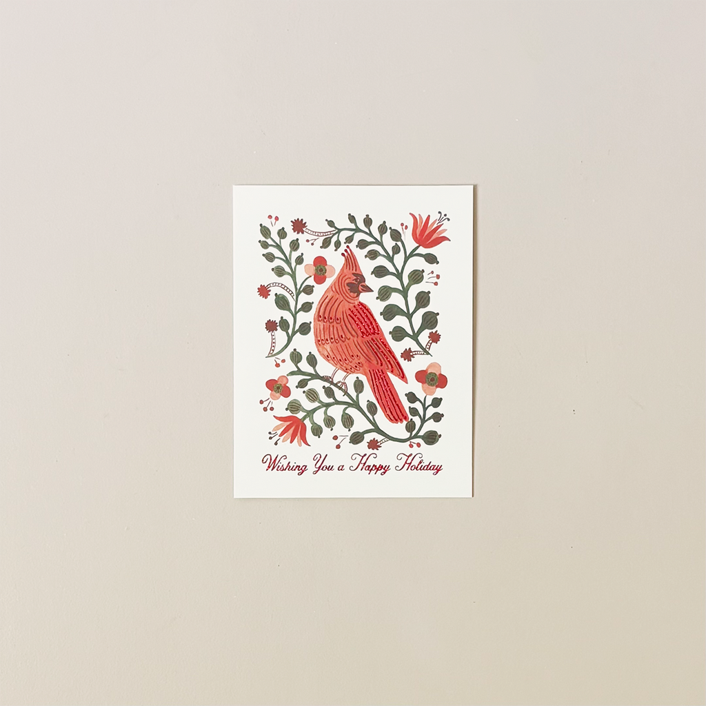 Cardinal Happy Holiday Note Card