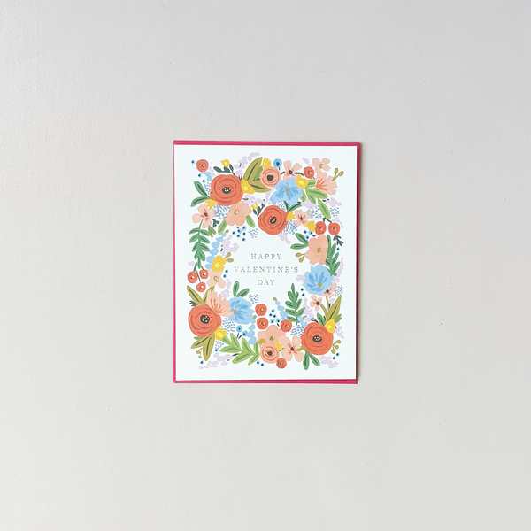 Floral Valentine's Day Note Card