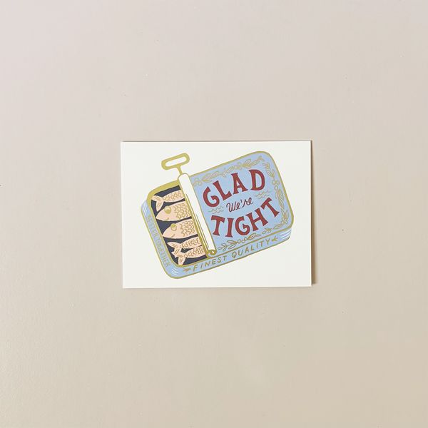 Tight As Sardines Note Card