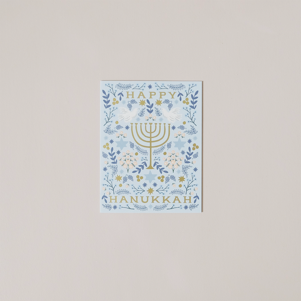 Hanukkah Menorah Note Card