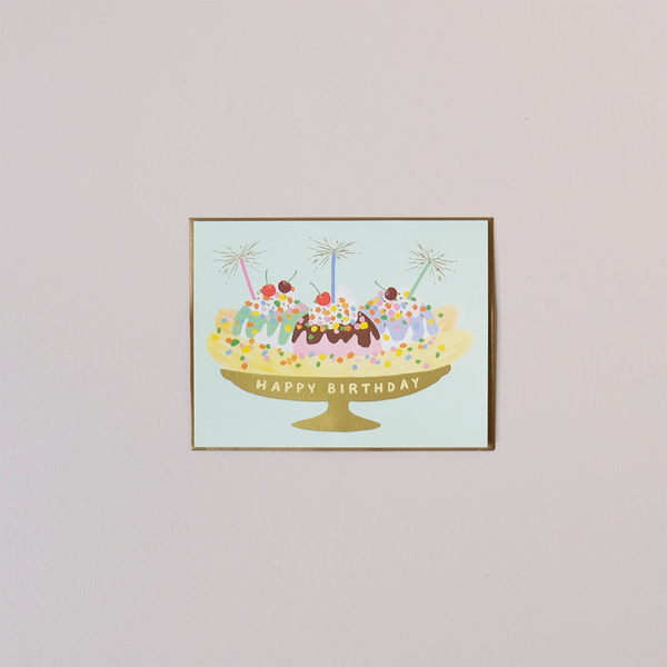 Banana Split Birthday Note Card