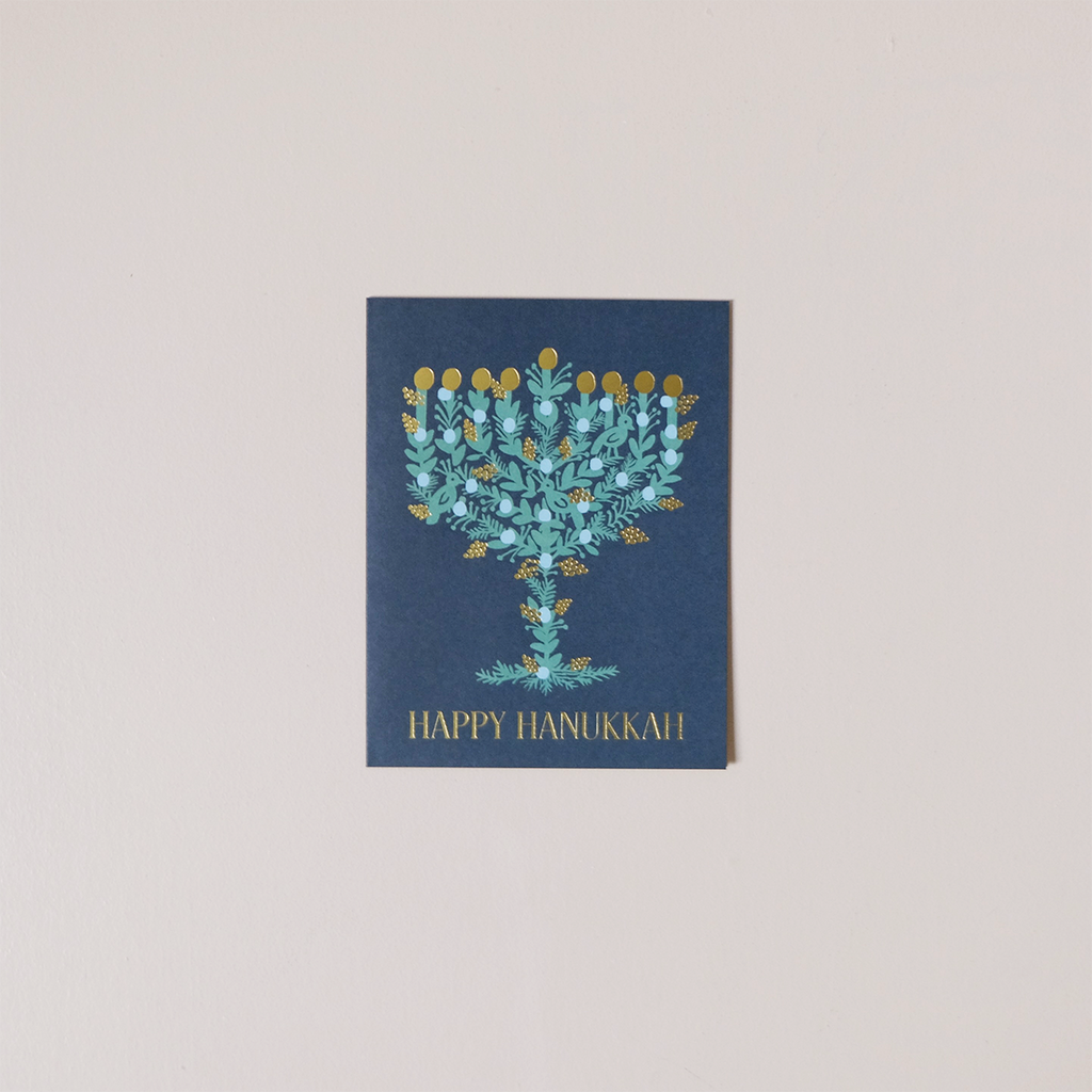 Laurel Menorah Note Card