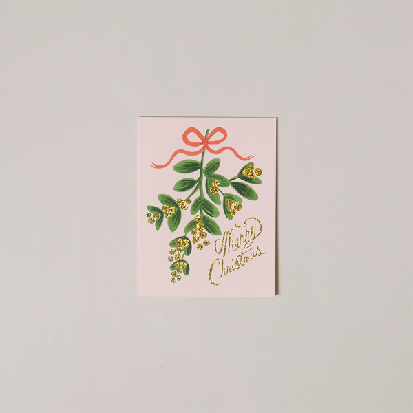 Mistletoe Christmas Note Card