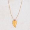 Curved Golden Leaf Necklace