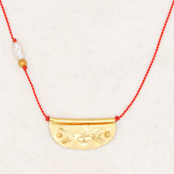 Silver Papel Picado Talisman Necklace