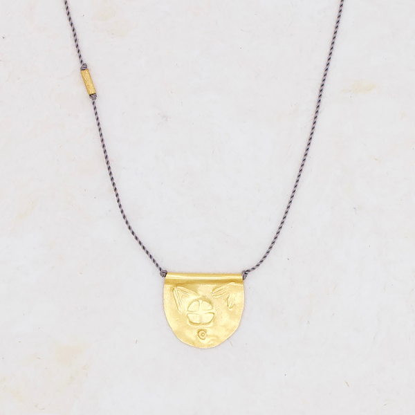 Golden Halfmoon Talisman Necklace
