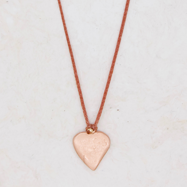 Rosey Large Heart Milagro Necklace