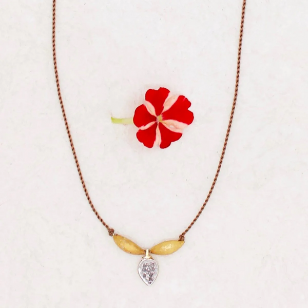 Pave Diamond Floret Necklace