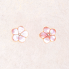 Pink Flower Stud Earrings