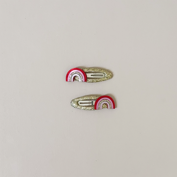 Disco Rainbow Hair Clips