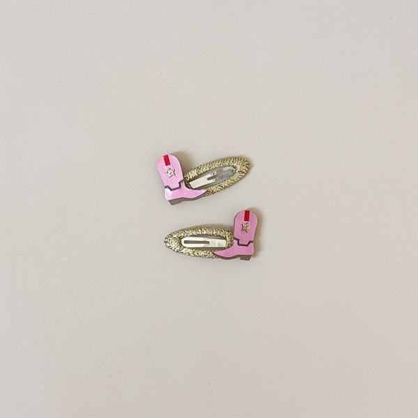 Dolly Disco Cowgirl Boots Hair Clips