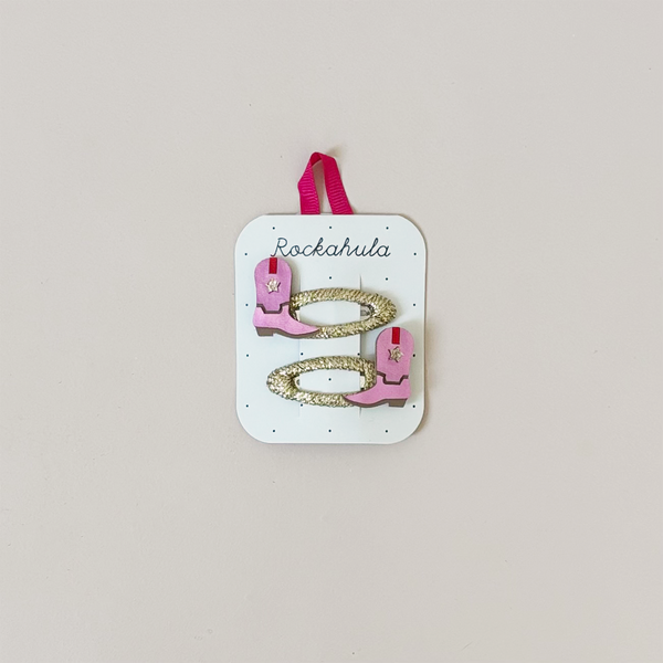 Dolly Disco Cowgirl Boots Hair Clips