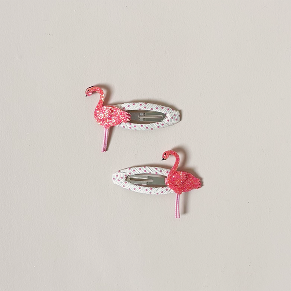 Florence Flamingo Hair Clips