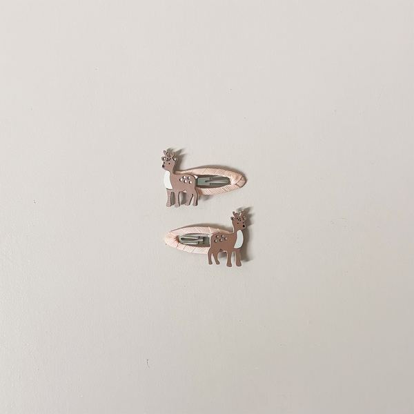 Forest Deer Hair Clips