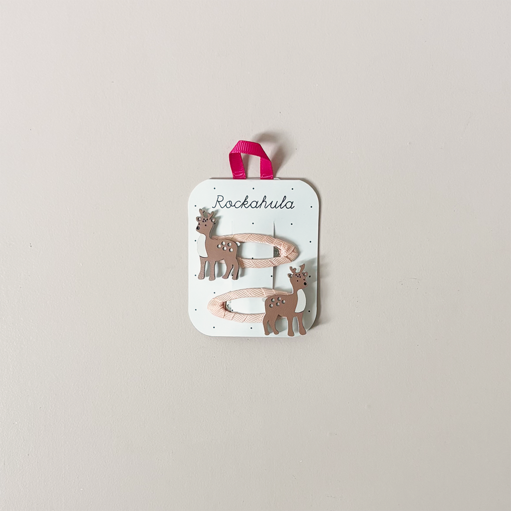 Forest Deer Hair Clips