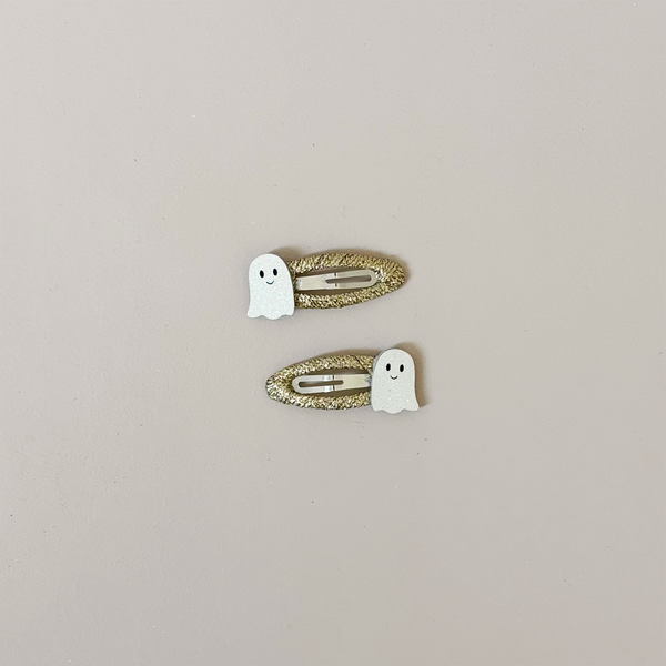 Happy Little Ghost Hair Clips