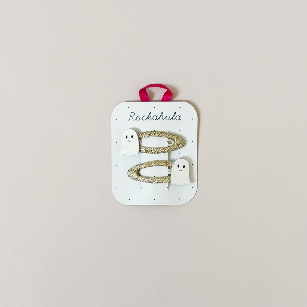 Happy Little Ghost Hair Clips