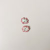 Martha Floral Scallop Bow Hair Clips