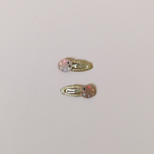 Paint Palette Hair Clips