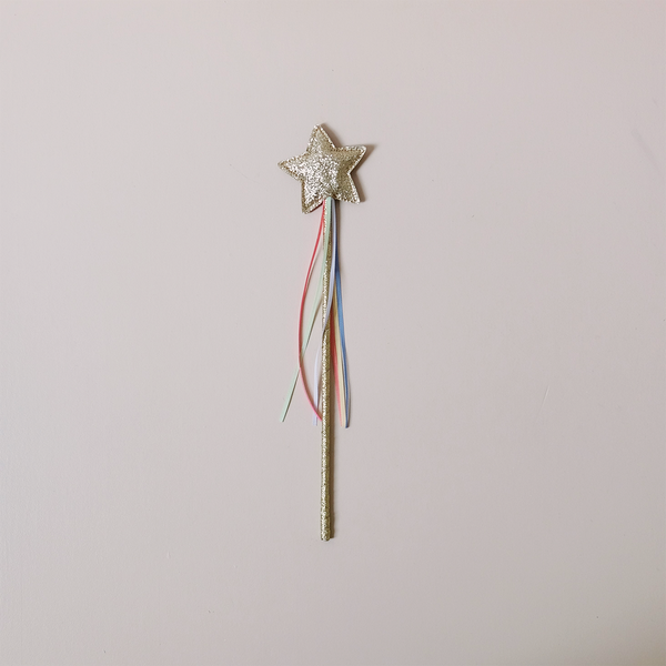 Rainbow Glitter Star Wand