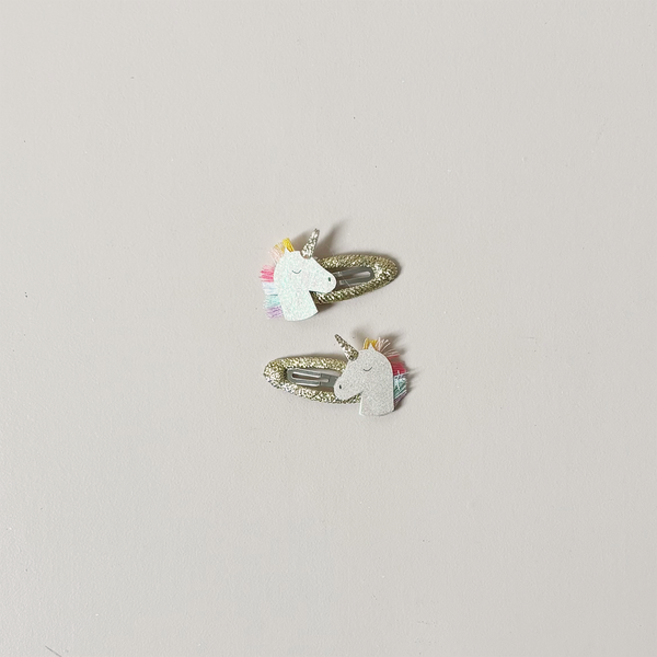 Rainbow Unicorn Hair Clips