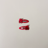 Red Ballet Shoes Hair Clips
