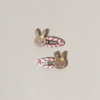 Stripy Bunny Hair Clips