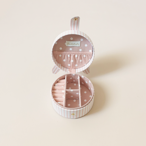 Stripy Bunny Round Jewelry Box