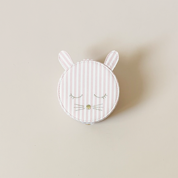 Stripy Bunny Round Jewelry Box